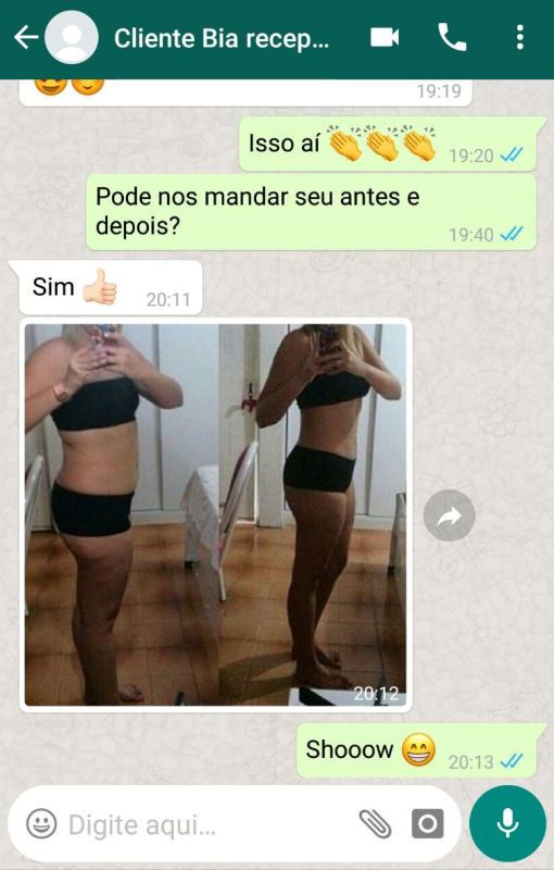 Depoimento de paciente por WhatsApp