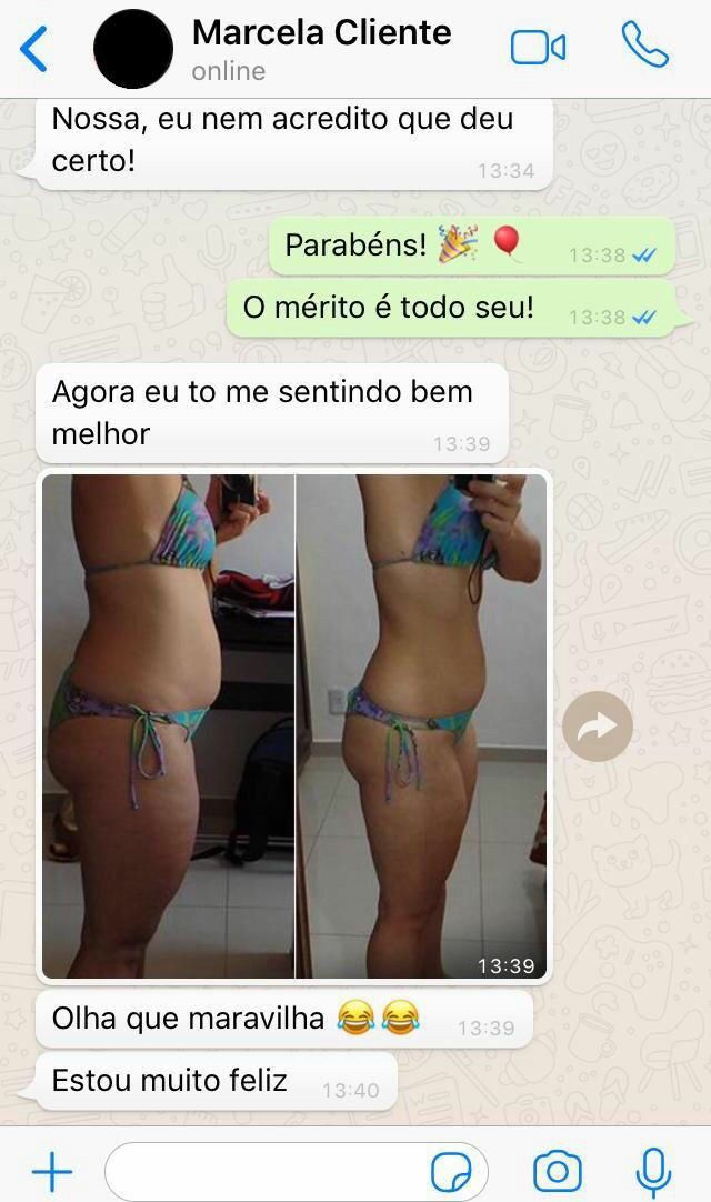 Depoimento de paciente por WhatsApp